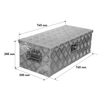 Алюмінієвий ящик для інструментів з ручками Bakker 760x330x245 мм 501131-1