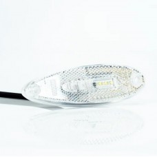 Фонарь габаритный Fristom 12-36В белый со светоотражателем и проводом FT-076 B LED