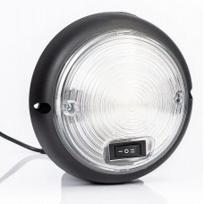 Ліхтар Fristom для внутрішнього освітлення салону світлодіодний 12-36В чорний круглий з перемикачем FT-160 CZ W LED