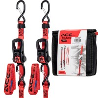 Стяжные ремни с трещотками и крючками, набор для крепления мотоцикла ACEBIKES Ratchet Pro 2023