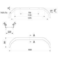Крыло пластиковое тандемное DE HAAN THMK 22155 R14 220х1550х380мм 4830037