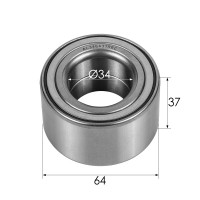 Подшипник шариковый AL-KO 34/64x37мм для оси до 1300кг AL346437RBC