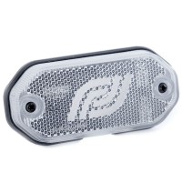 Фонарь габаритный Fristom белый со светоотражателем для плоского монтажа, провод 0,5м FT-078 B LED