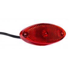 Фонарь габаритный Fristom красный со светоотражателем и проводом FT-061 C LED