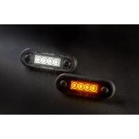 Фонарь габаритный белый с желтым указателем поворота Fristom FT-073 BZ LED DARK