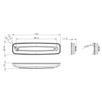 Фонарь габаритный красный Fristom FT-079 C LED DARK
