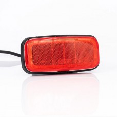Фонарь габаритный красный со светоотражателем и проводом Fristom FT-075 C LED