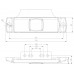 Фонарь габаритный красный на кронштейне с проводом Fristom FT-017 C+K LED