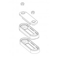 Фонарь габаритный белый с желтым указателем поворота Fristom FT-073 BZ LED DARK