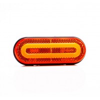 Фонарь габаритный Fristom желтый с светоотражателем и кабелем FT-072 Z LED